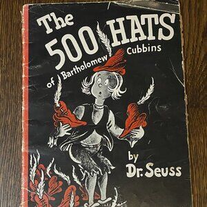The 500 Hats of Bartholomew Cubbins by Dr. Seuss 1966 Paperback, 1938 Rare